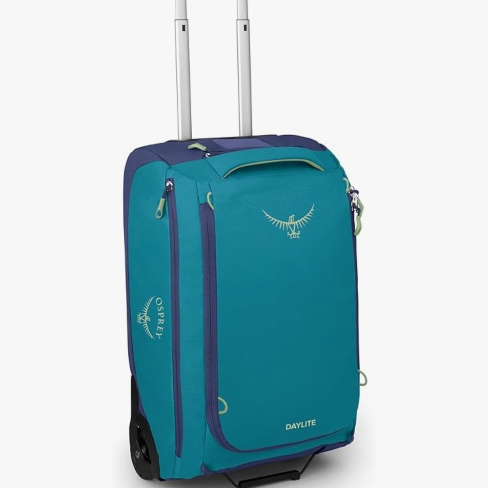 Osprey Daylite Wheeled Luggage in Teal and Navy